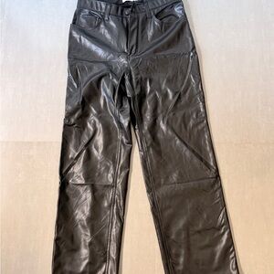 Abercrombie & Fitch Women’s Black Leather Pants